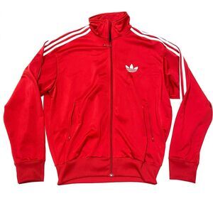 Adidas Jacket Mens Medium Red Track Top Firebird Trefoil Originals Retro